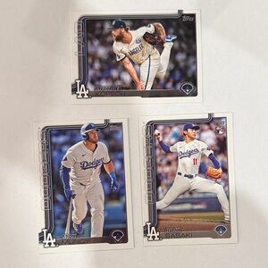 LA Dodgers Topps Baseball Cards Set 2025